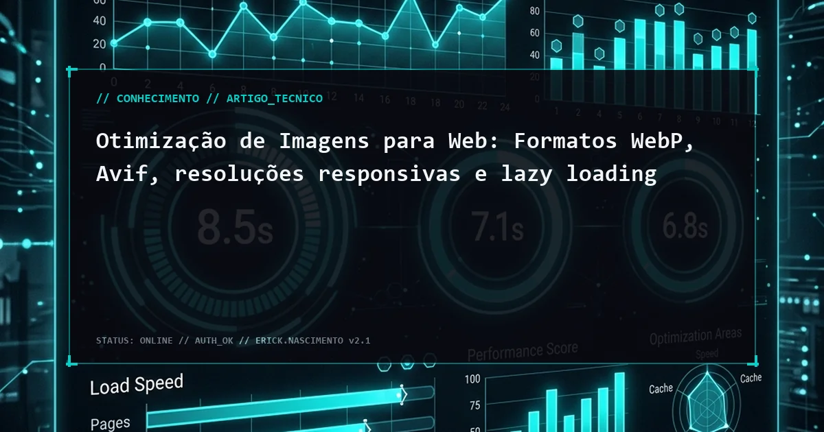 Otimização de Imagens para Web: Formatos WebP, Avif, resoluções responsivas e lazy loading
