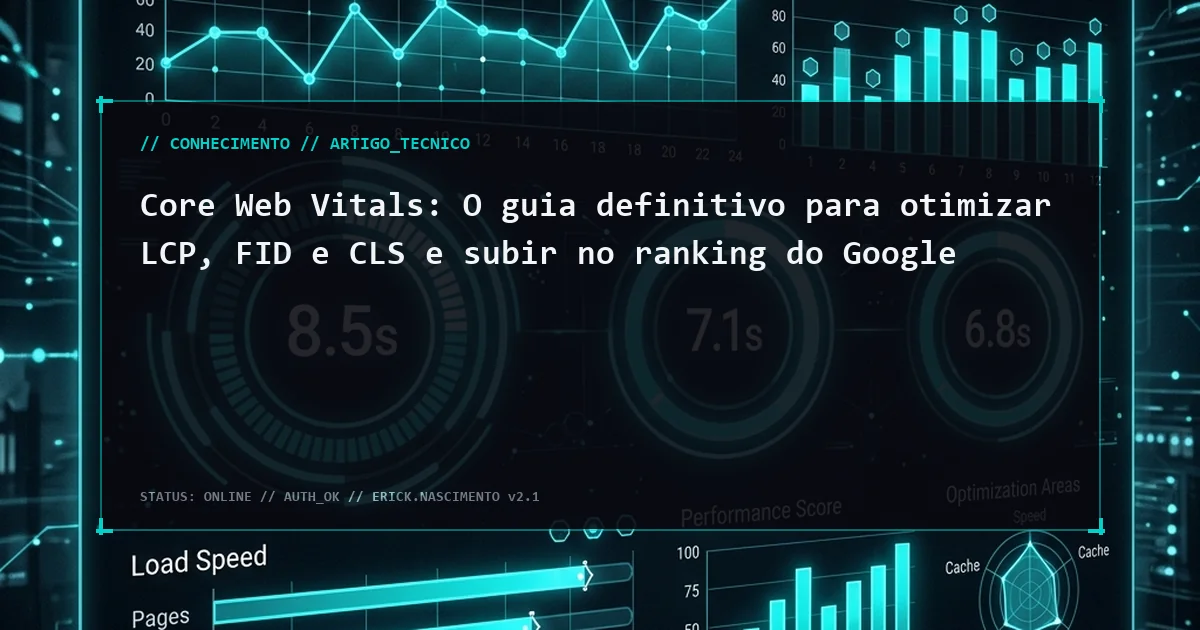 Core Web Vitals: O guia definitivo para otimizar LCP, FID e CLS e subir no ranking do Google
