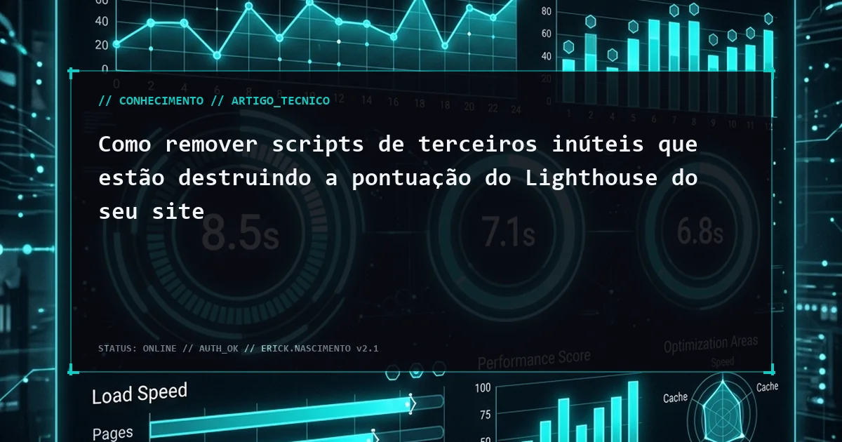 Como remover scripts de terceiros inúteis que estão destruindo a pontuação do Lighthouse do seu site